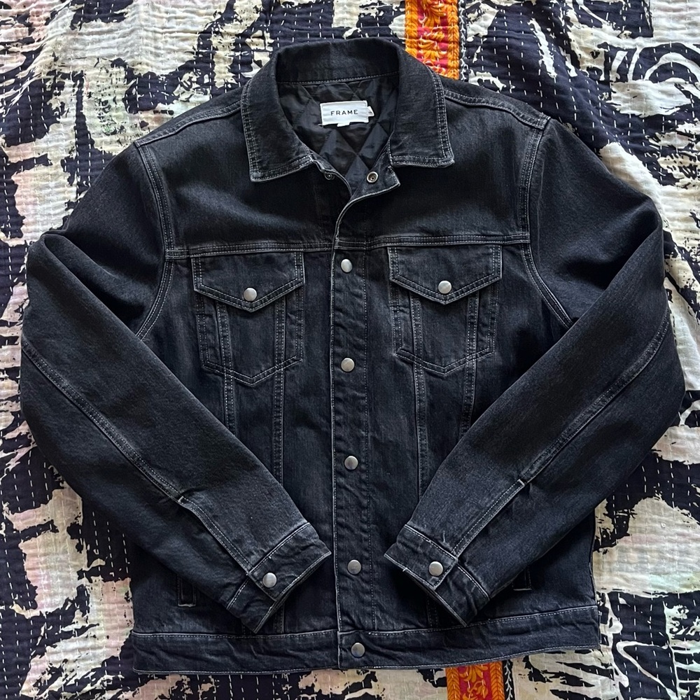 Frame Denim Charcoal Denim Jacket